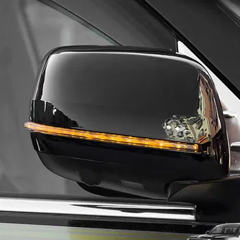 1 чифт Хромированных Струящихся Led Странични Огледала за Обратно виждане, Капак, Огледала в събирането за Toyota Land Cruiser LC200 FJ200 2008-2019
