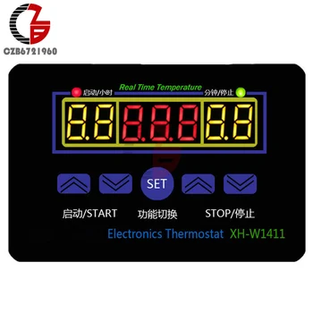 Led дигитален температурен регулатор DC 12V 10A XH-W1411 термостат реално време температурата на Начало на ключа за контрол
