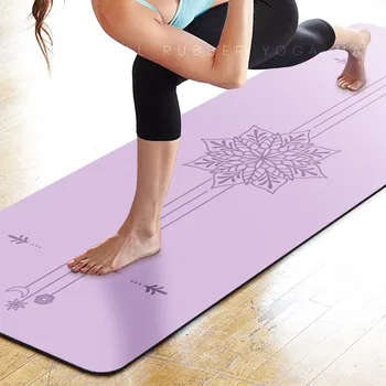 Lezyan Пу килимче за йога от естествен каучук, нескользящий, който предпазва от пот, за фитнес, за удебеляване, за занимания във фитнес залата, за гимнастика, за упражнения