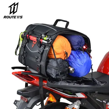 Водоустойчив мотоциклетът чанта, чанта за задна седалка, 43Л, по-голям капацитет, чанта за задна резервоара, раница, багаж, богат на функции светоотражающая чанта