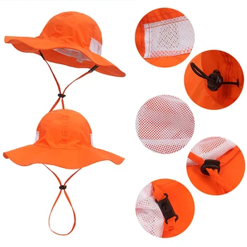 Детска пролетно-лятна солнцезащитная шапка, детски солнцезащитная шапка, детска шапка с клапа за плуване, лека градинска детска окото шапка за 0-6 години