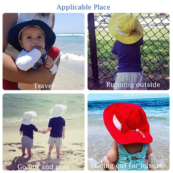 Детска пролетно-лятна солнцезащитная шапка, детски солнцезащитная шапка, детска шапка с клапа за плуване, лека градинска детска окото шапка за 0-6 години