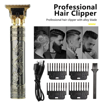 Електрическа машина за рязане на коса, безжични машинки за стригане, акумулаторна батерия ретро безжична машинка за подстригване за коса, преносим за подстригване на коса за мъже