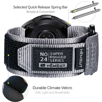Каишка за часовник HEMSUT, найлонов спортен каишка за Samsung Galaxy, каишки за часовници за мъже, быстросъемный, быстросохнущий, 20 мм, 22 мм