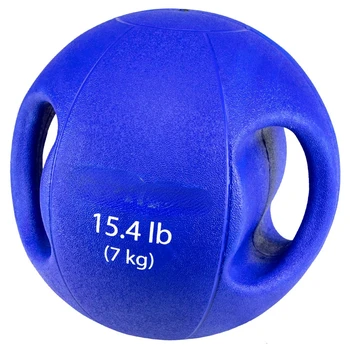 Медицинска топка с две дръжки за силови тренировки, основни тренировки, загрявка, кардио - и плиометрических упражнения с дръжки за къща и клиника