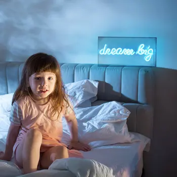 Мечта Голяма led неонова реклама с Акрилна низ характер лампа за подарък за рожден ден, Коледа, Бар, магазин, спалня, декор за детска стая, захранва от USB