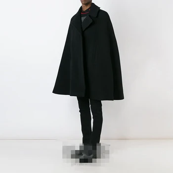 Мъжки палта есен-зима, мъжко покривка козината е със средна дължина, мъжко вълна палто, жилетка, гъст палто, наметало-наметало