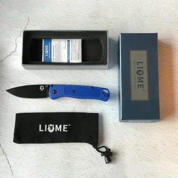 Походный тактически сгъваем нож Liome 535 Bugout ОС с многопластова влакнеста дръжка, ловни джобни ножове за оцеляване EDC Tool