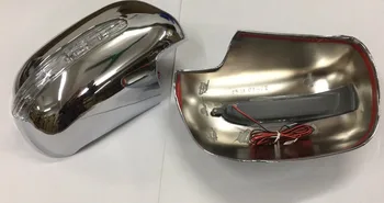 Хромирани тампон на странично огледало с led страничен мигач за Toyota Sienna 04-10